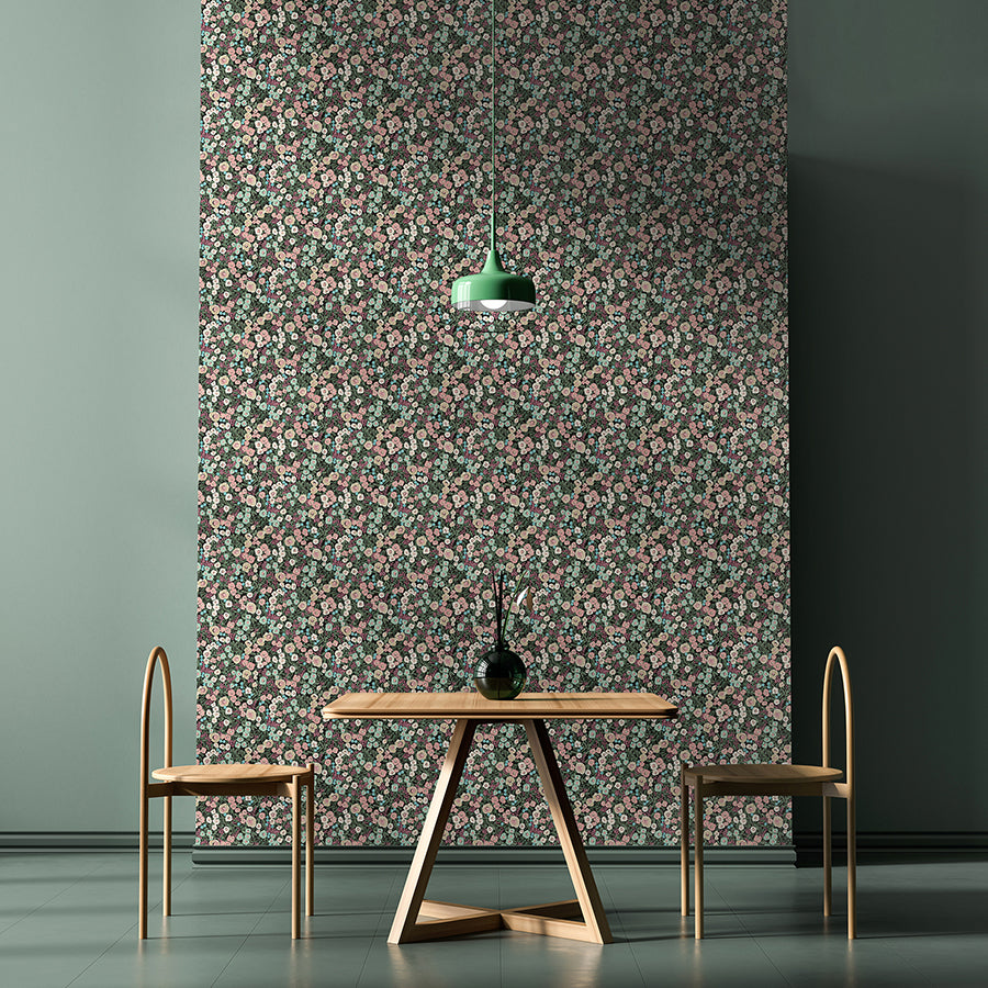 flora-ditsy-pink-garden-wallpaper-york-wallcoverings-ghs50110w - York Wallcoverings Wallpaper