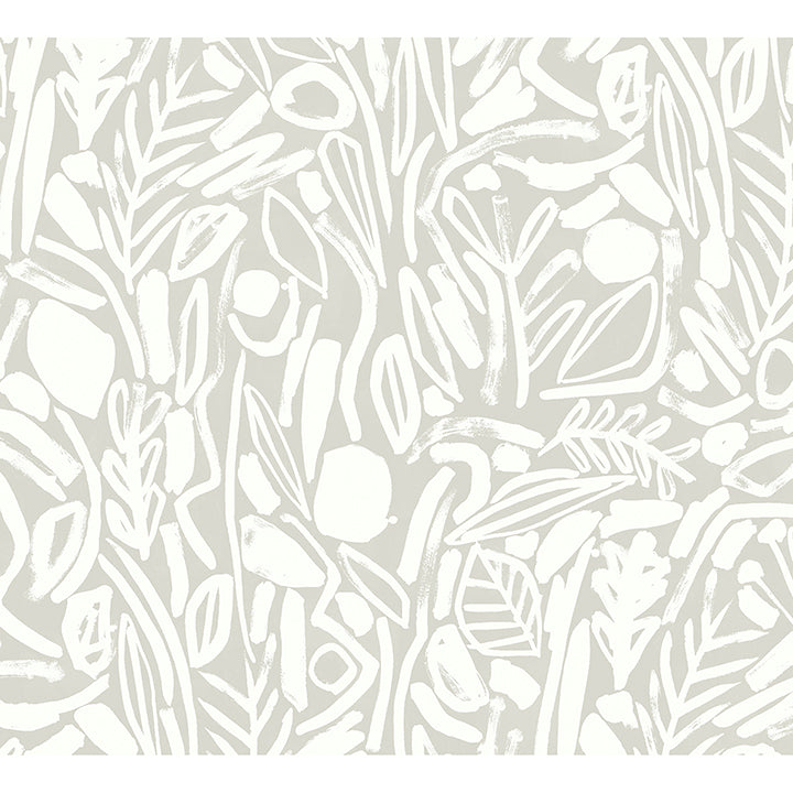 verdure-stone-painted-botanical-wallpaper-york-wallcoverings-ghs50142w - York Wallcoverings Wallpaper