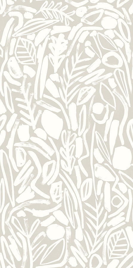 verdure-stone-painted-botanical-wallpaper-york-wallcoverings-ghs50142w - York Wallcoverings Wallpaper