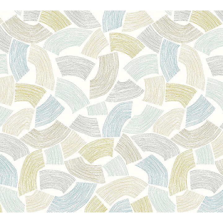 elements-light-yellow-scribbled-arches-wallpaper-york-wallcoverings-ghs50156w - York Wallcoverings Wallpaper