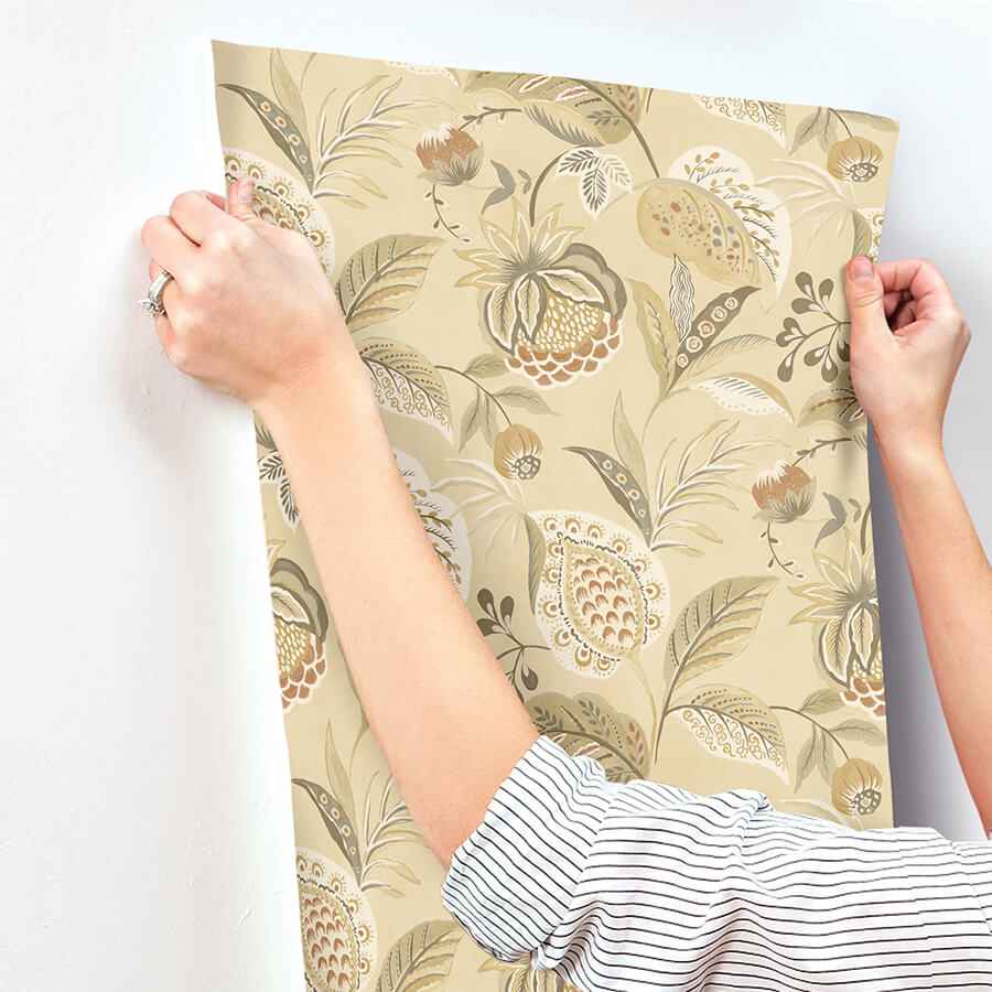 Bohemian Mustard Jacobean Wallpaper - York Wallcoverings - 3125-72302 - York Wallcoverings Wallpaper