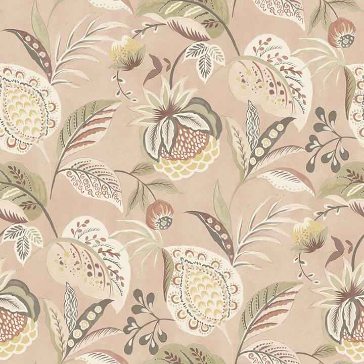 Bohemian Blush Jacobean Wallpaper - York Wallcoverings - 3125-72303 - York Wallcoverings Wallpaper