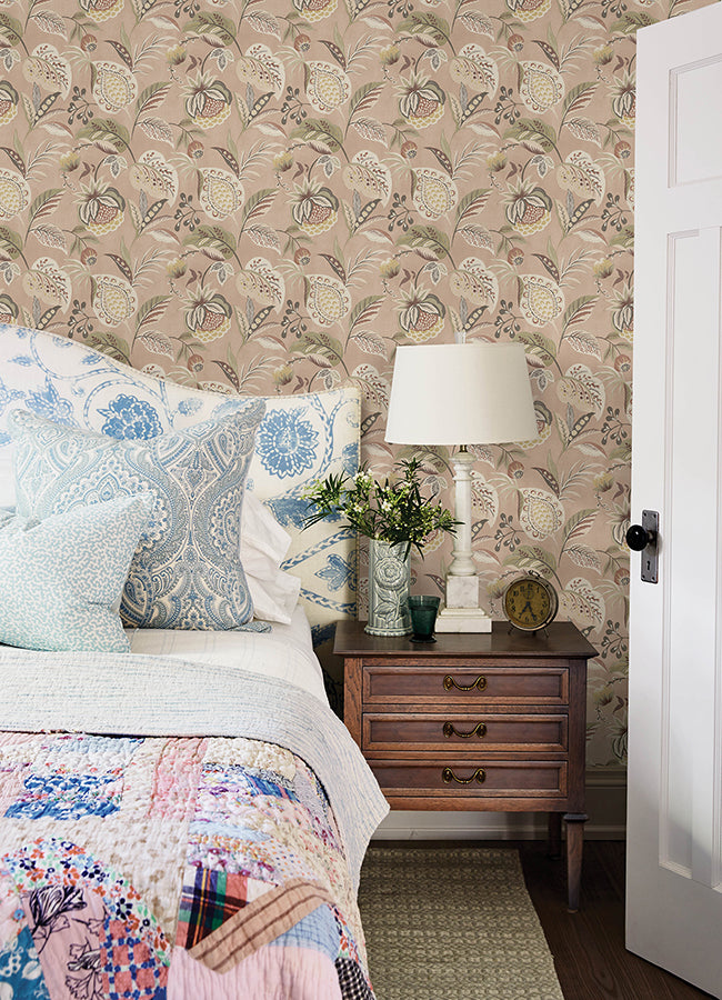 bohemian-blush-jacobean-wallpaper-york-wallcoverings-3125-72303 - York Wallcoverings Papel pintado