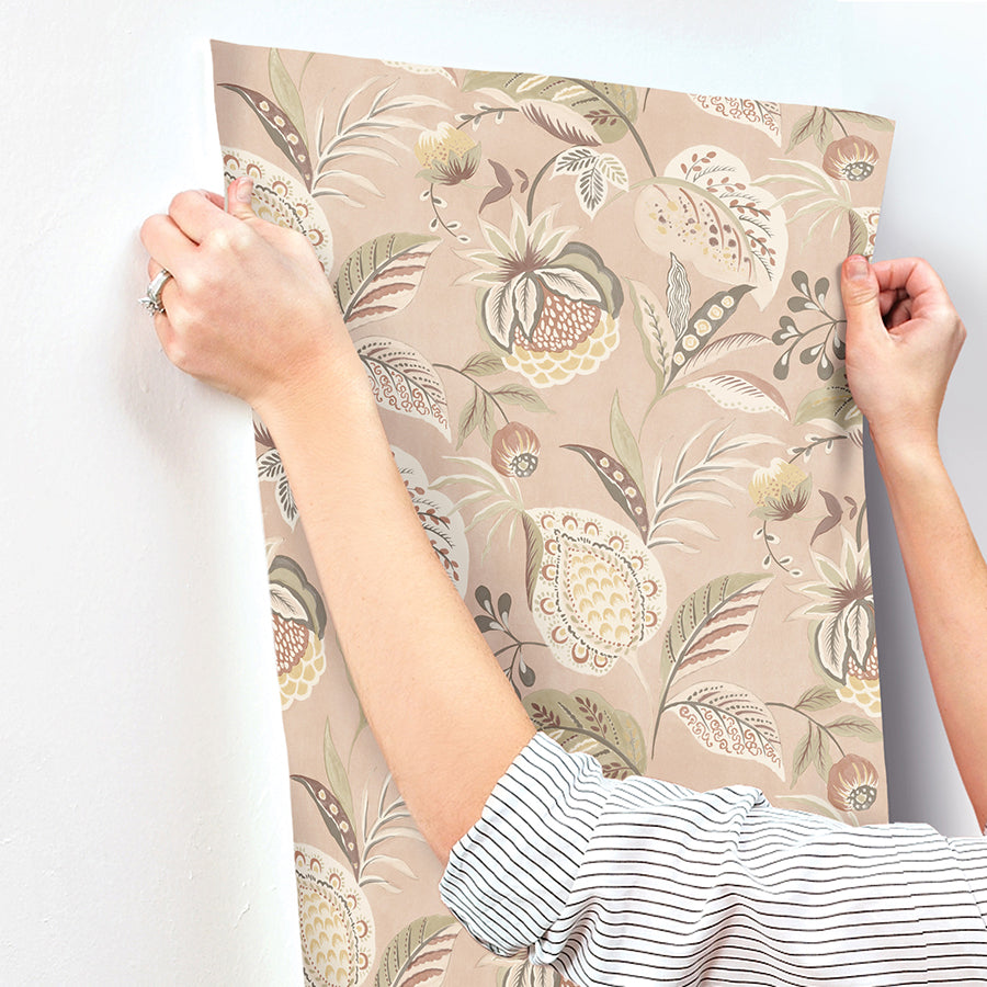 bohemian-blush-jacobean-wallpaper-york-wallcoverings-3125-72303 - York Wallcoverings Papel pintado