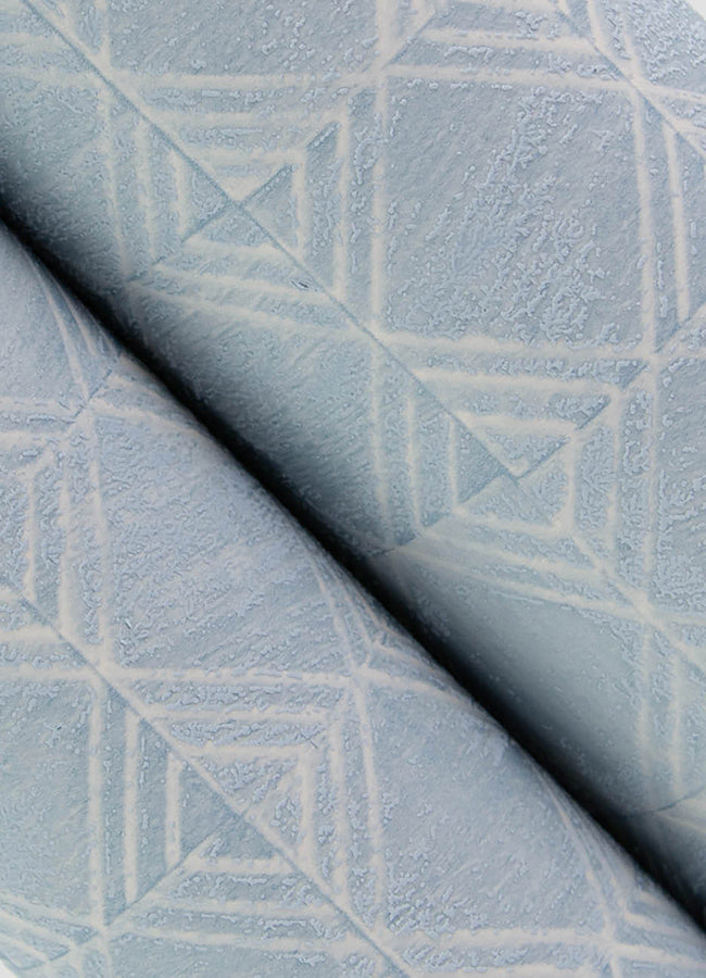 button-block-blue-geometric-wallpaper-york-wallcoverings-3125-72305 - York Wallcoverings Papel pintado