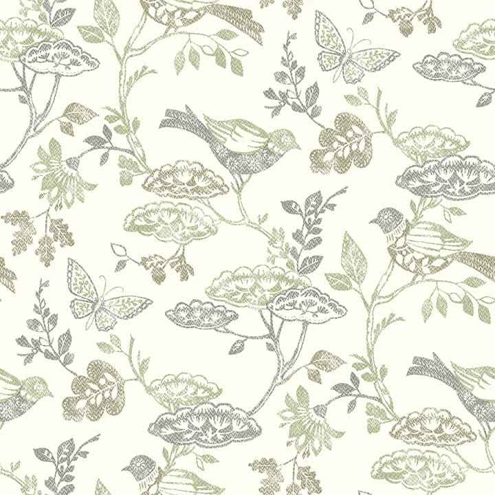 Malmo Green Trail Wallpaper - York Wallcoverings - 3125-72315