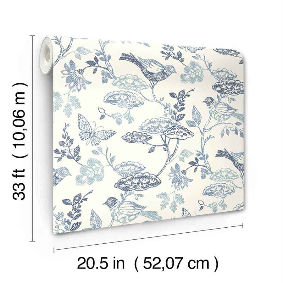 Malmo Blue Trail Wallpaper - York Wallcoverings - 3125-72316 - York Wallcoverings Wallpaper