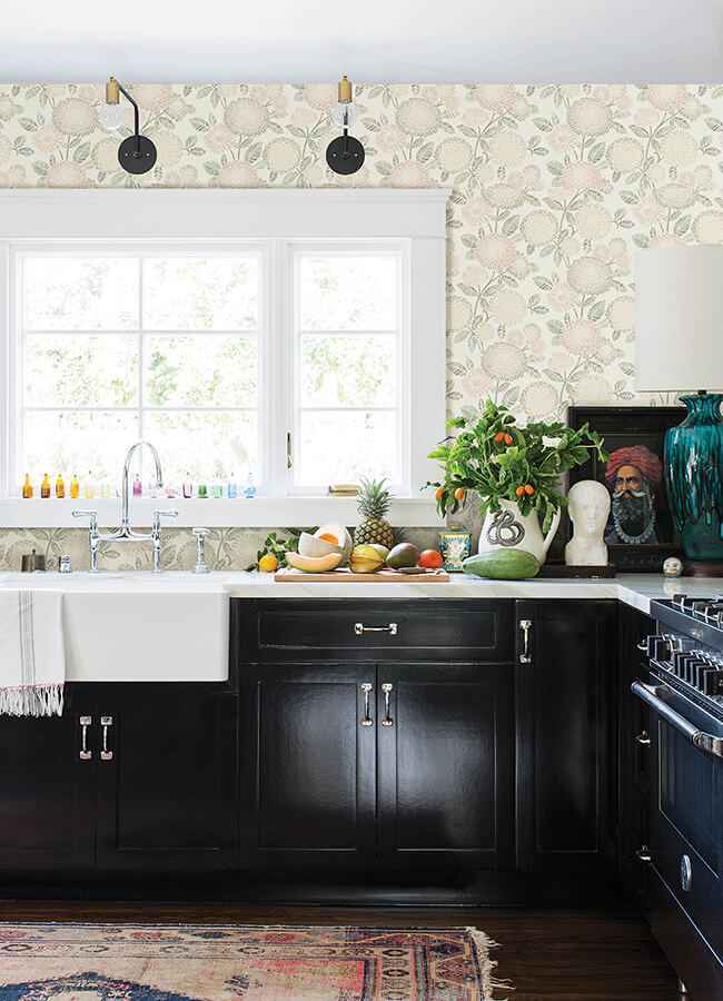 Zalipie Blush Floral Trail Wallpaper - York Wallcoverings - 3125-72329 - York Wallcoverings Wallpaper