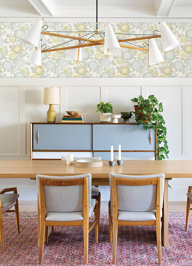 zalipie-lime-floral-trail-wallpaper-york-wallcoverings-3125-72330 - York Wallcoverings Papel pintado