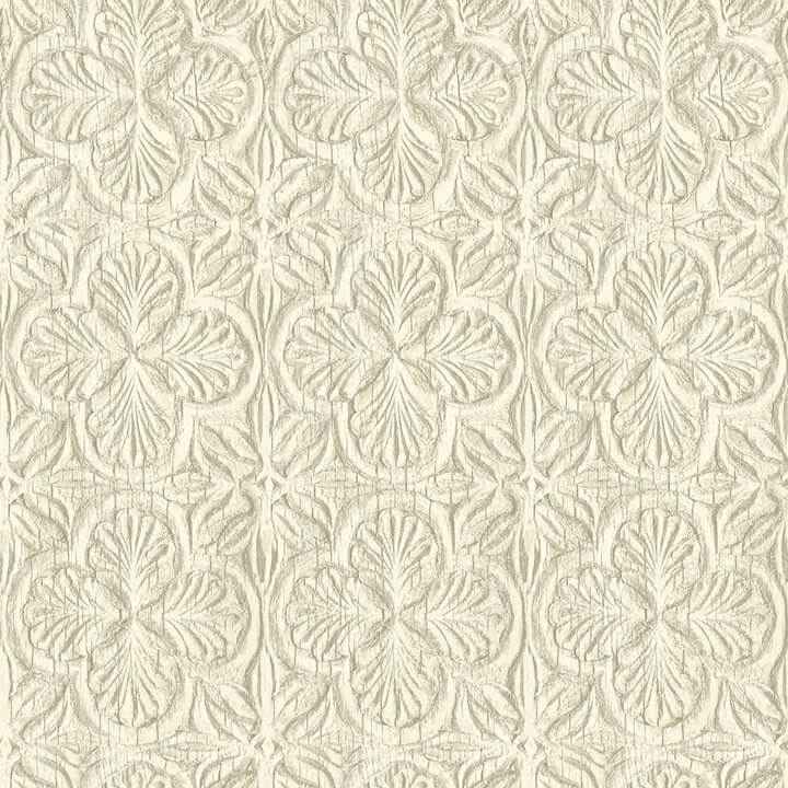 Karachi Cream Wooden Damask Wallpaper - York Wallcoverings - 3125-72333 - York Wallcoverings Wallpaper