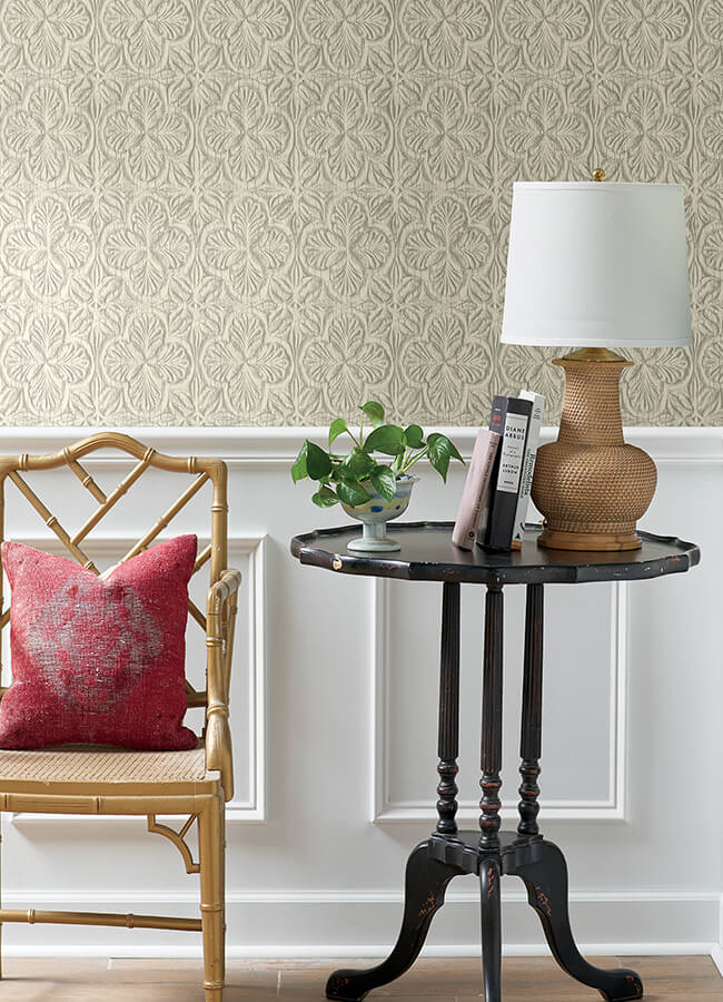karachi-white-wooden-damask-wallpaper-york-wallcoverings-3125-72334 - York Wallcoverings Papel pintado