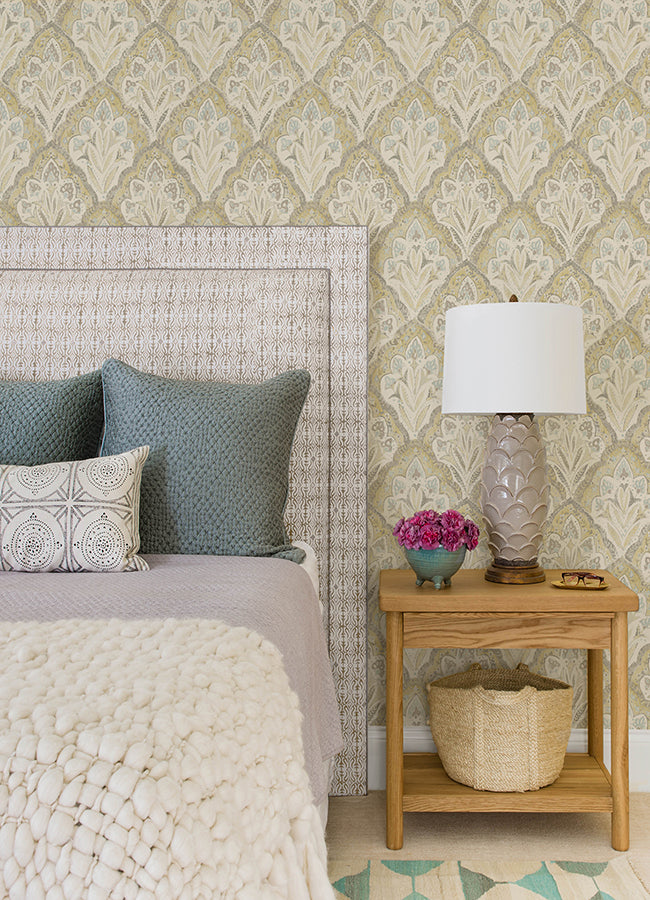 mimir-mustard-quilted-damask-wallpaper-york-wallcoverings-3125-72338
