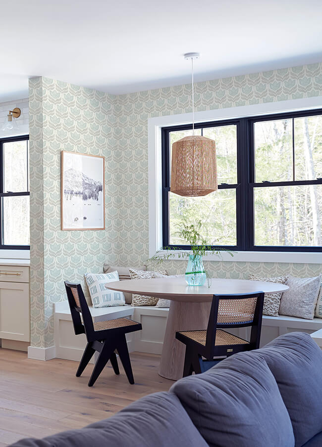 cathal-aqua-tulip-block-print-wallpaper-york-wallcoverings-3125-72344 - York Wallcoverings Papel pintado