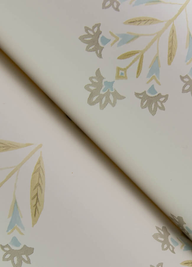 kova-yellow-floral-crest-wallpaper-york-wallcoverings-3125-72348 - York Wallcoverings Papel pintado
