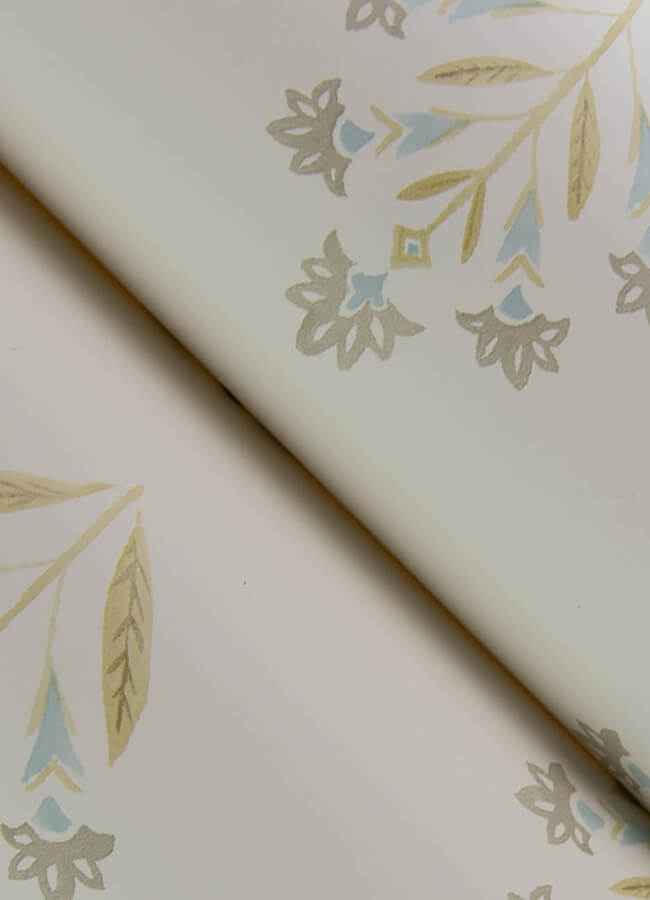 Kova Yellow Floral Crest Wallpaper - York Wallcoverings - 3125-72348