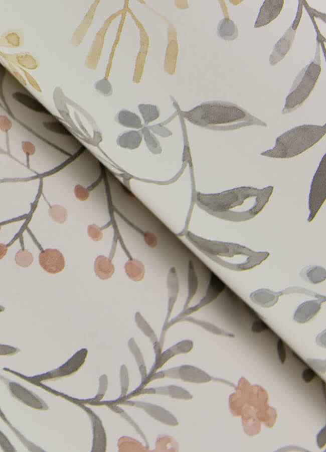 Tarragon Grey Dainty Meadow Wallpaper - York Wallcoverings - 3125-72356 - York Wallcoverings Wallpaper