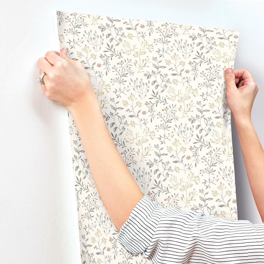 tarragon-grey-dainty-meadow-wallpaper-york-wallcoverings-3125-72356 - York Wallcoverings Papel pintado