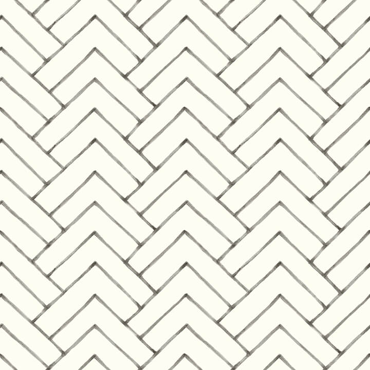 oswin-black-tiered-herringbone-wallpaper-york-wallcoverings-3125-72366 - York Wallcoverings Papel pintado