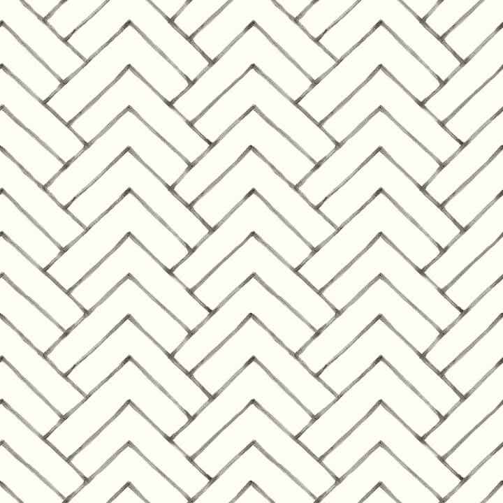 Oswin Black Tiered Herringbone Wallpaper - York Wallcoverings - 3125-72366
