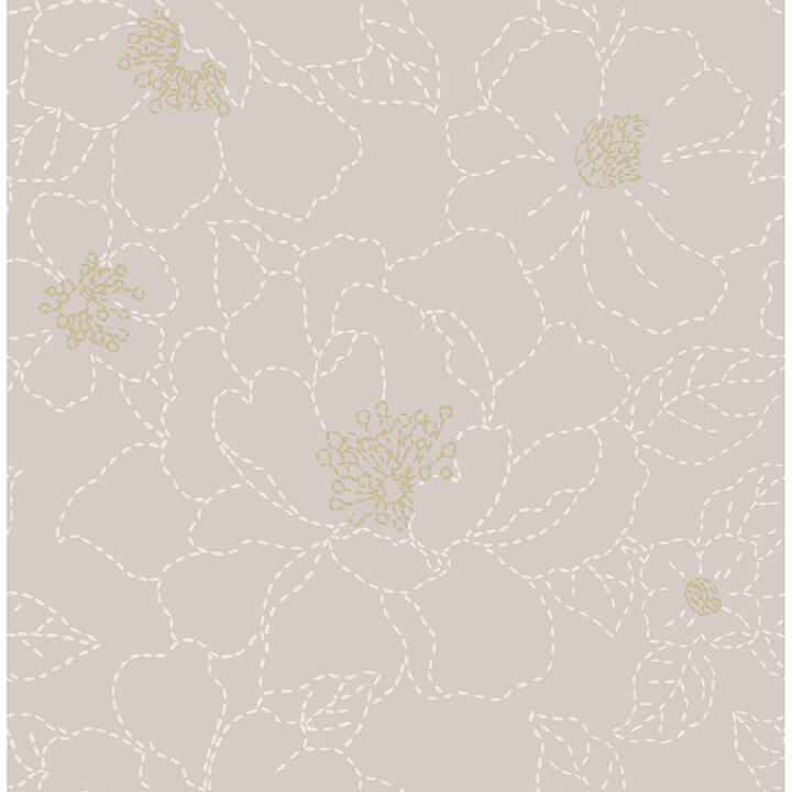 gardena-lavender-embroidered-floral-wallpaper-york-wallcoverings-4122-27008 - York Wallcoverings Wallpaper