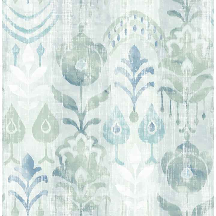 pavord-green-floral-shibori-wallpaper-york-wallcoverings-4122-27012 - York Wallcoverings Wallpaper