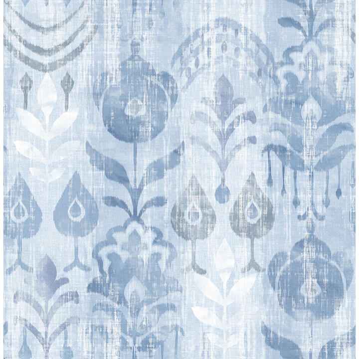 Pavord Blue Floral Shibori Wallpaper - York Wallcoverings - 4122-27013 - York Wallcoverings Wallpaper