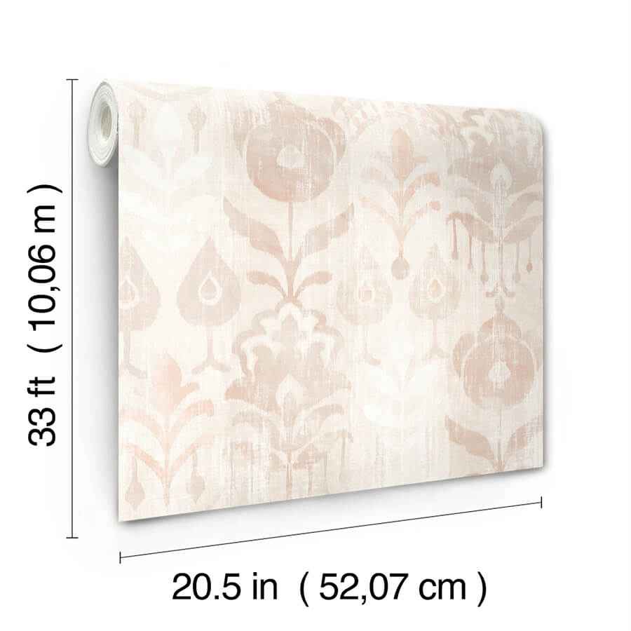 Pavord Pink Floral Shibori Wallpaper - York Wallcoverings - 4122-27014 - York Wallcoverings Wallpaper