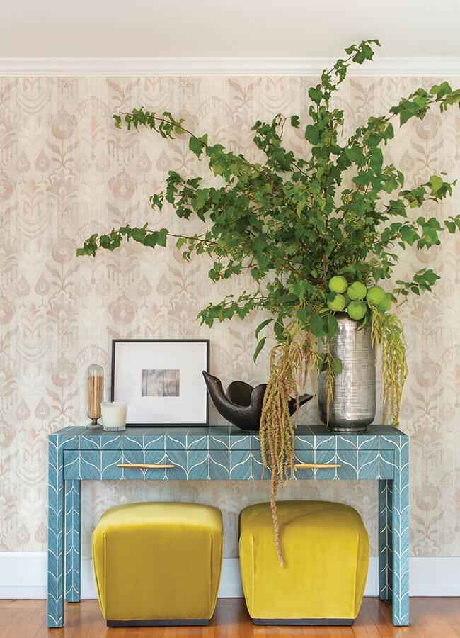 pavord-pink-floral-shibori-wallpaper-york-wallcoverings-4122-27014 - York Wallcoverings Wallpaper