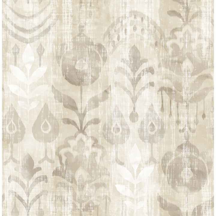 Pavord Neutral Floral Shibori Wallpaper - York Wallcoverings - 4122-27015 - York Wallcoverings Wallpaper
