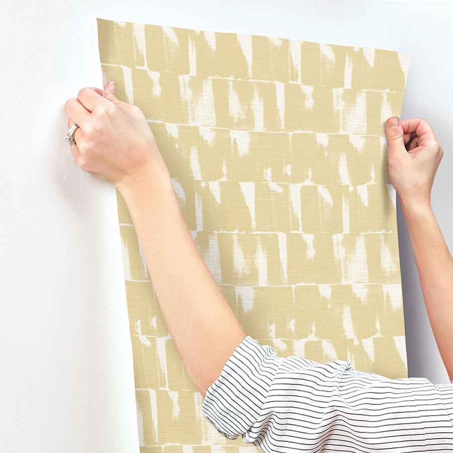 Bancroft Gold Artistic Stripe Wallpaper - York Wallcoverings - 4122-27021 - York Wallcoverings Wallpaper
