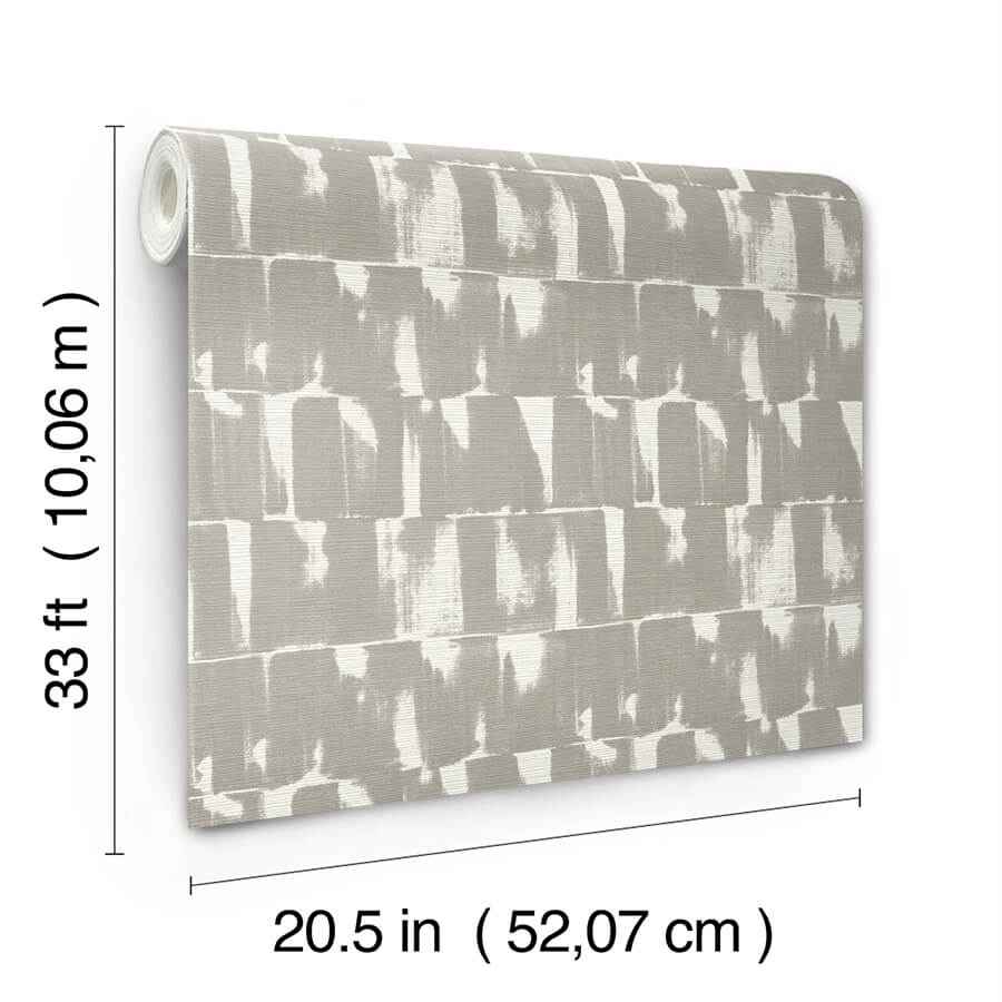 Bancroft Grey Artistic Stripe Wallpaper - York Wallcoverings - 4122-27022 - York Wallcoverings Wallpaper