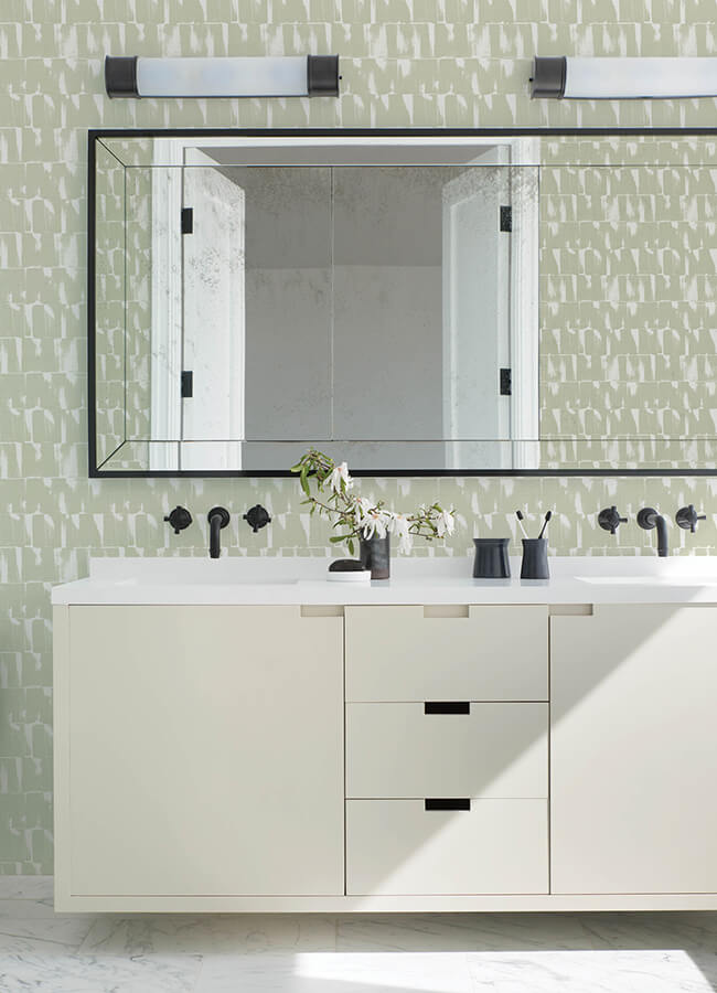 bancroft-sage-artistic-stripe-wallpaper-york-wallcoverings-4122-27023 - York Wallcoverings Wallpaper