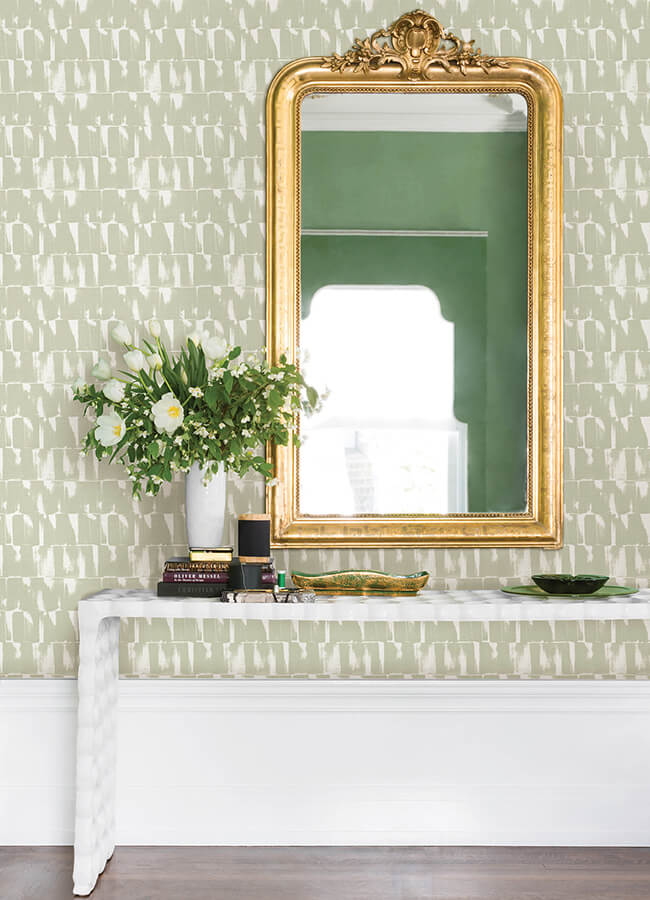 bancroft-sage-artistic-stripe-wallpaper-york-wallcoverings-4122-27023 - York Wallcoverings Wallpaper