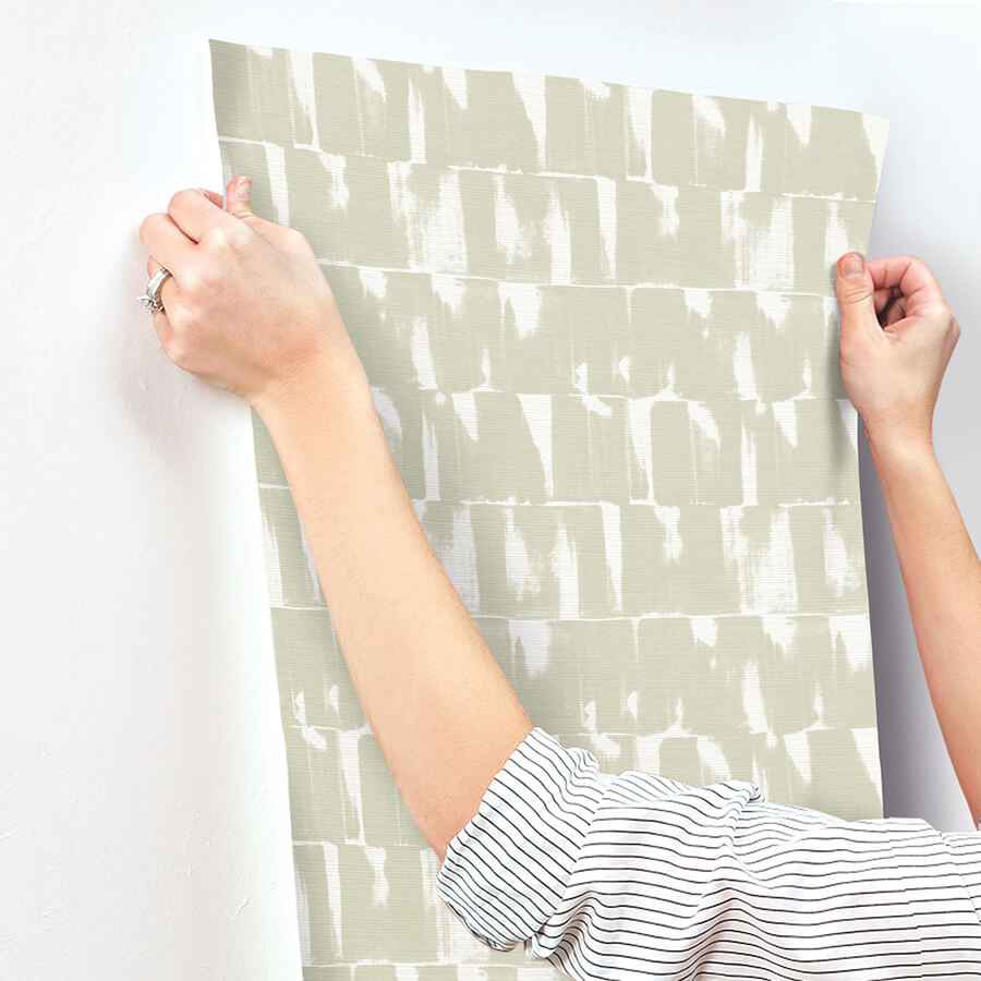 Bancroft Sage Artistic Stripe Wallpaper - York Wallcoverings - 4122-27023 - York Wallcoverings Wallpaper