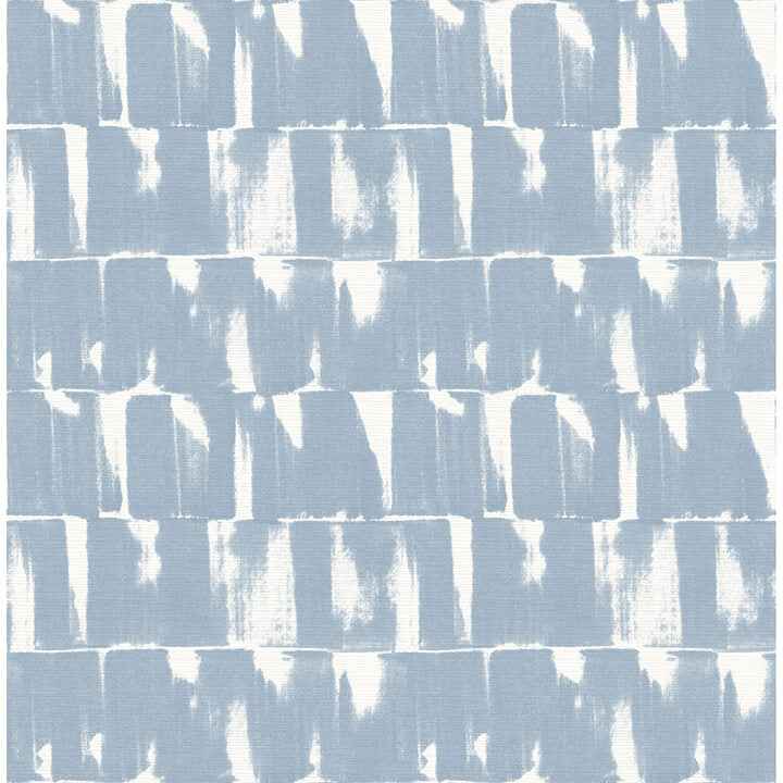 Bancroft Blue Artistic Stripe Wallpaper - York Wallcoverings - 4122-27025