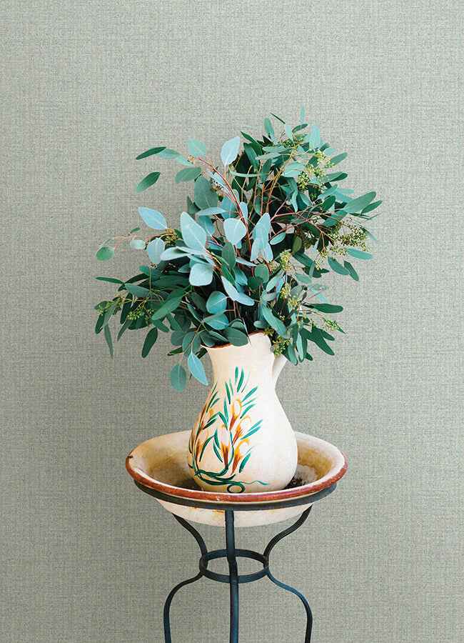 lawndale-sage-textured-pinstripe-wallpaper-york-wallcoverings-4122-27029 - York Wallcoverings Wallpaper