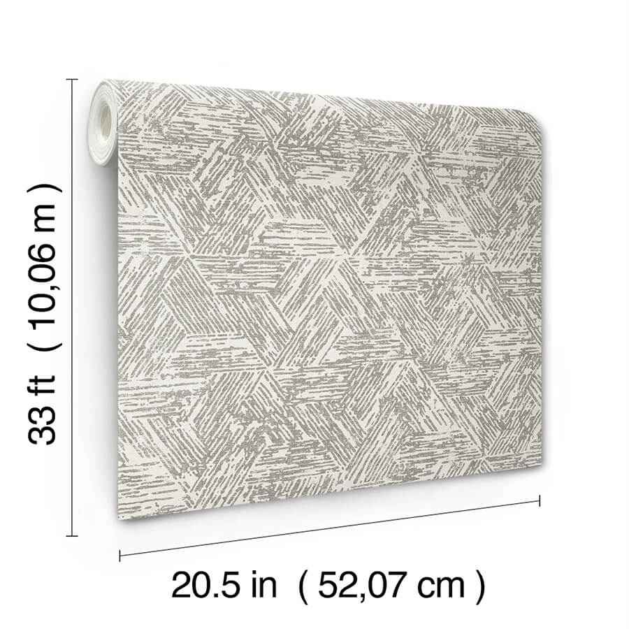 Retreat Charcoal Quilted Geometric Wallpaper - York Wallcoverings - 4122-27031 - York Wallcoverings Wallpaper
