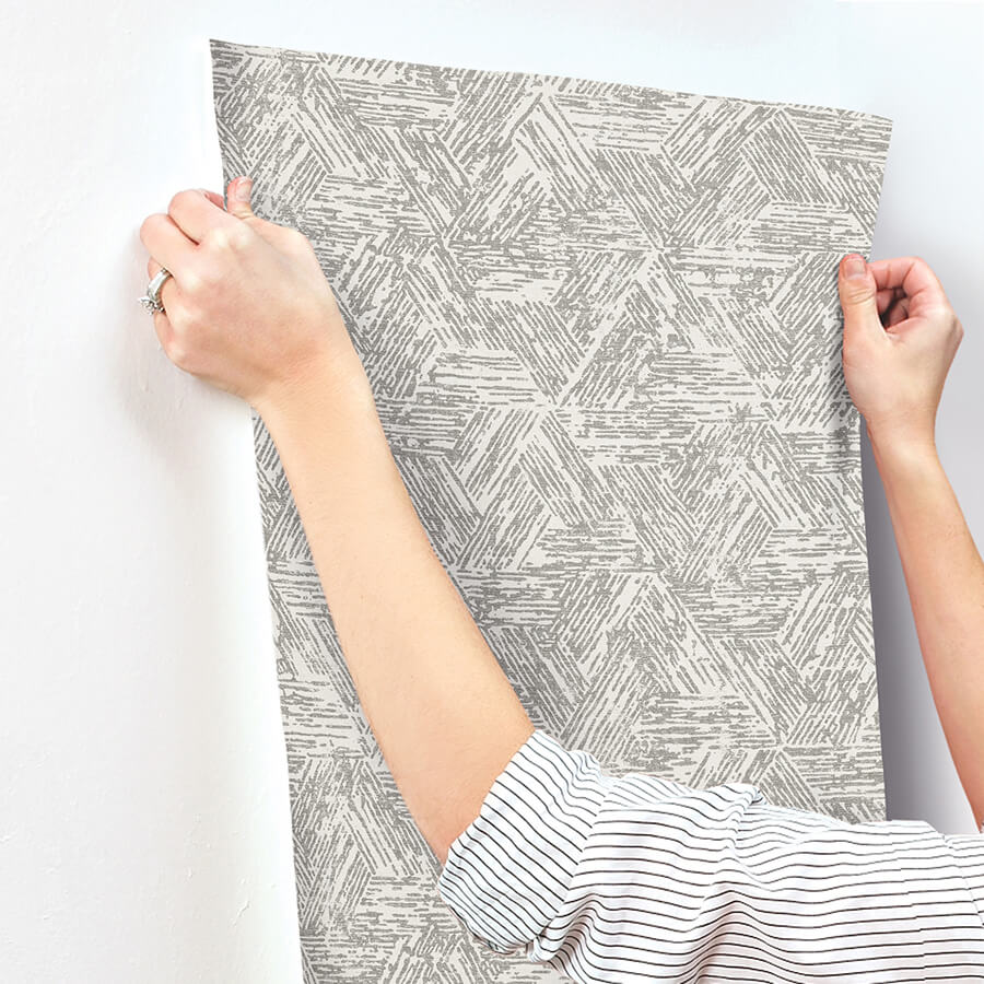retreat-charcoal-quilted-geometric-wallpaper-york-wallcoverings-4122-27031 - York Wallcoverings Wallpaper