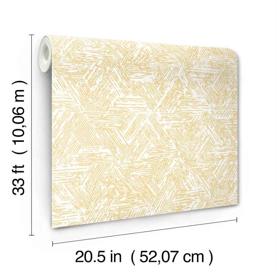 retreat-yellow-quilted-geometric-wallpaper-york-wallcoverings-4122-27032 - York Wallcoverings Wallpaper