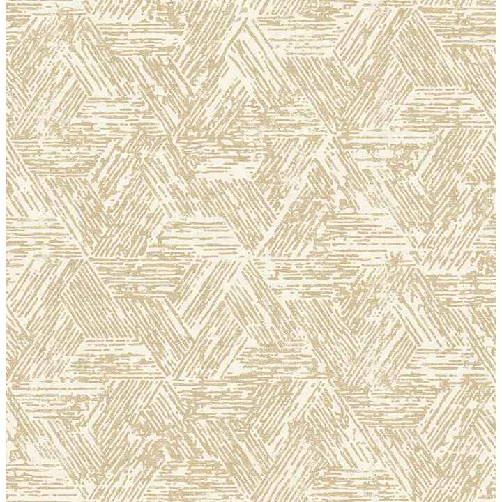 retreat-light-brown-quilted-geometric-wallpaper-york-wallcoverings-4122-27033 - York Wallcoverings Wallpaper