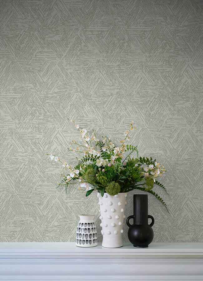 retreat-sea-green-quilted-geometric-wallpaper-york-wallcoverings-4122-27035 - York Wallcoverings Wallpaper