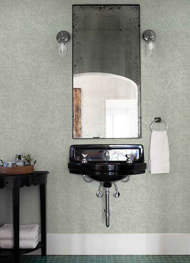 retreat-sea-green-quilted-geometric-wallpaper-york-wallcoverings-4122-27035 - York Wallcoverings Wallpaper