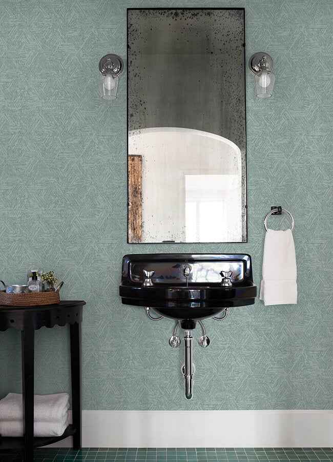 Retreat Denim Quilted Geometric Wallpaper - York Wallcoverings - 4122-27036 - York Wallcoverings Wallpaper