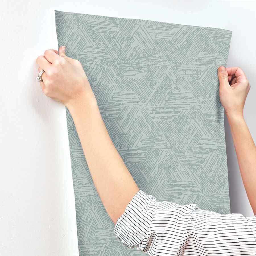 retreat-denim-quilted-geometric-wallpaper-york-wallcoverings-4122-27036 - York Wallcoverings Wallpaper