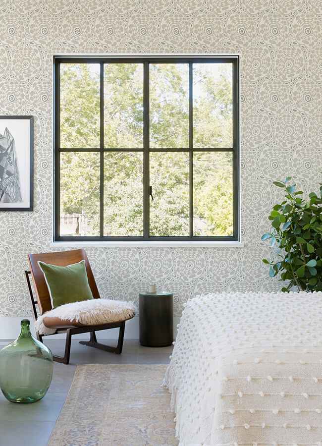 divine-grey-abstract-medallion-wallpaper-york-wallcoverings-4122-27038 - York Wallcoverings Wallpaper