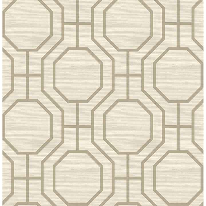 manor-taupe-geometric-trellis-wallpaper-york-wallcoverings-4122-27046 - York Wallcoverings Wallpaper