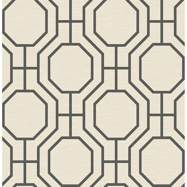 manor-black-geometric-trellis-wallpaper-york-wallcoverings-4122-27049 - York Wallcoverings Wallpaper