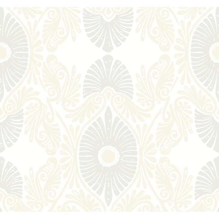villa-bone-embellished-ogee-wallpaper-york-wallcoverings-4122-72402 - York Wallcoverings Wallpaper
