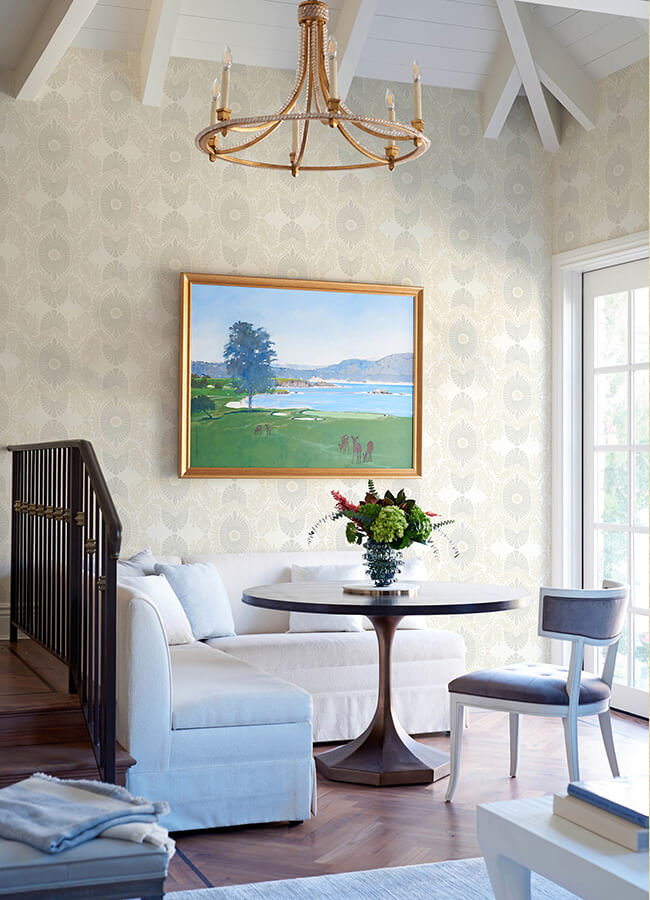 villa-bone-embellished-ogee-wallpaper-york-wallcoverings-4122-72402 - York Wallcoverings Wallpaper