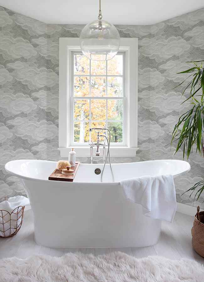 Vision Grey Stipple Clouds Wallpaper - York Wallcoverings - 4122-72406 - York Wallcoverings Wallpaper